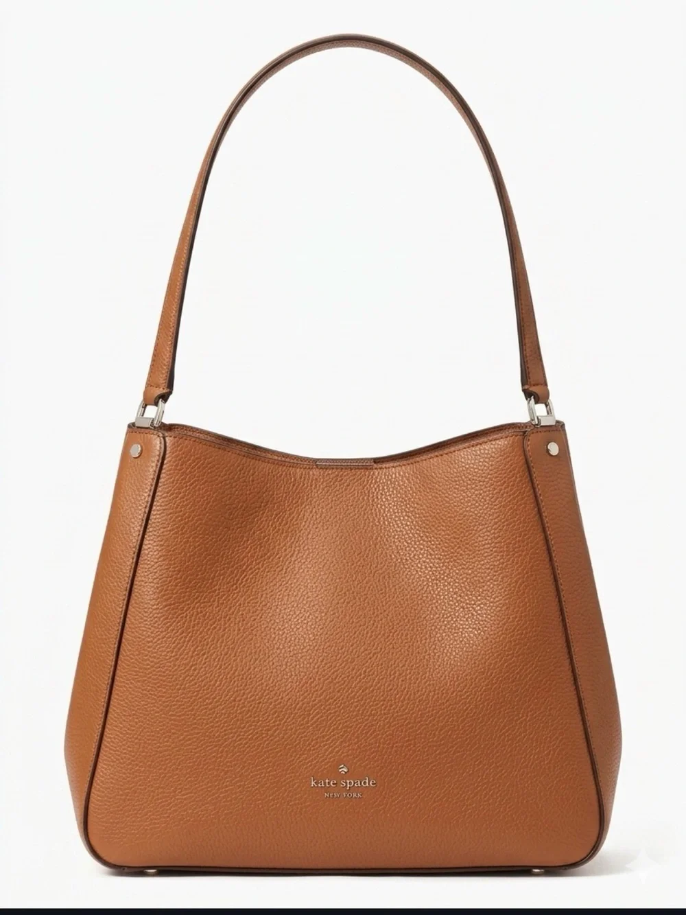 kate spade Leila Pebbled Leather 3 compartment Shoulder Bag in gingerbread